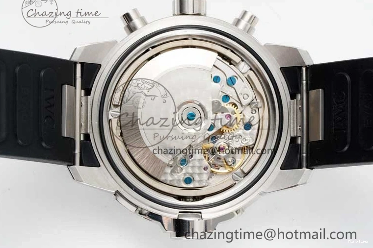 MIROTIME 0425 Aquatimer Chrono SS RSF 1:1 Best Edition Black Dial on Black Rubber Strap A EyeCatching 7073